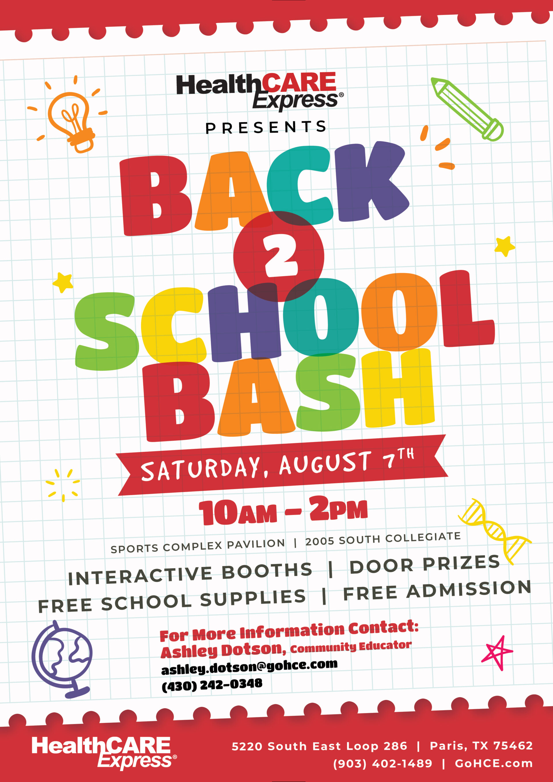 HealthCARE Express sets Back to School Bash for Aug. 7, offers free