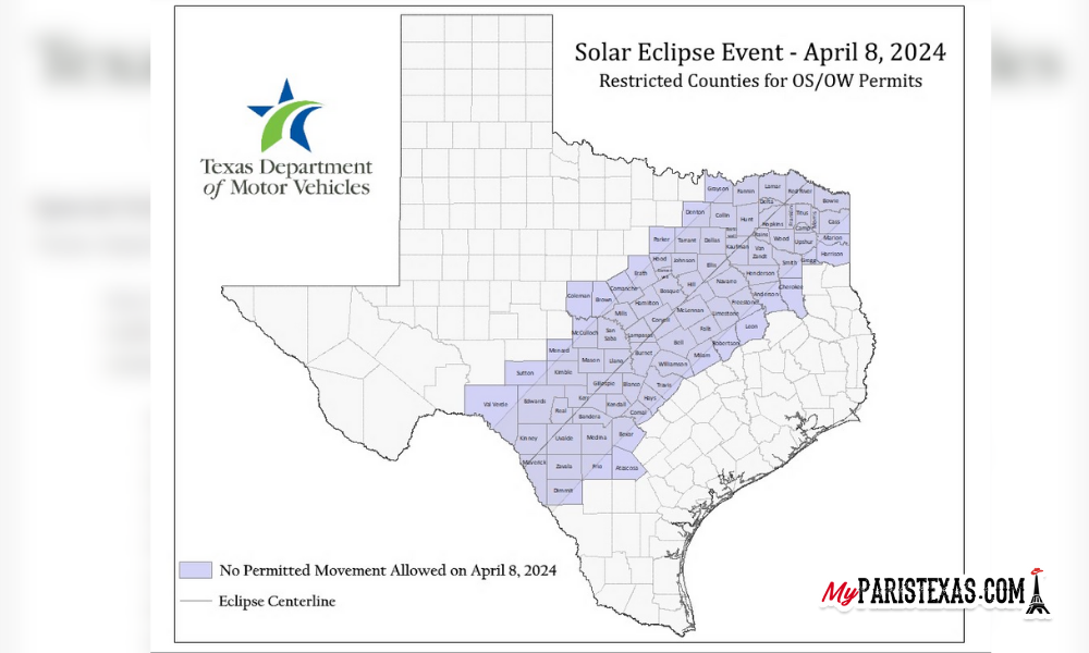 Texas DMV issues special Eclipse size and weight permit route restrictions for Apr. 8